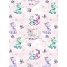  Tissu coton imprimé pour enfants Bébés Dinosaures Rose - Certifié Oeko-Tex® Mercerie des Princesses