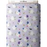 Tissu "Cute Halloween" – Motif fantômes mignons et fleurs sur fond lavande - Certifié Oeko-Tex® Mercerie des Princesses
