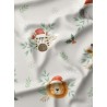  Tissu "Noel de la Savane" – Motif Animaux exotiques en fête- Certifié Oeko-Tex® Mercerie des Princesses