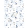  Tissu Toile De Jouy Baby Blue enfant Oeko-Tex® Mercerie des Princesses