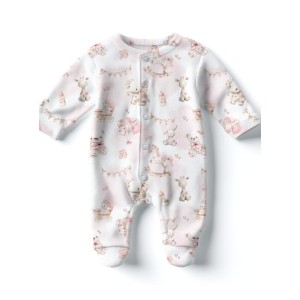  Tissu Toile De Jouy Baby Pink enfant Oeko-Tex® Mercerie des Princesses
