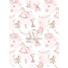  Tissu Toile De Jouy Baby Pink enfant Oeko-Tex® Mercerie des Princesses