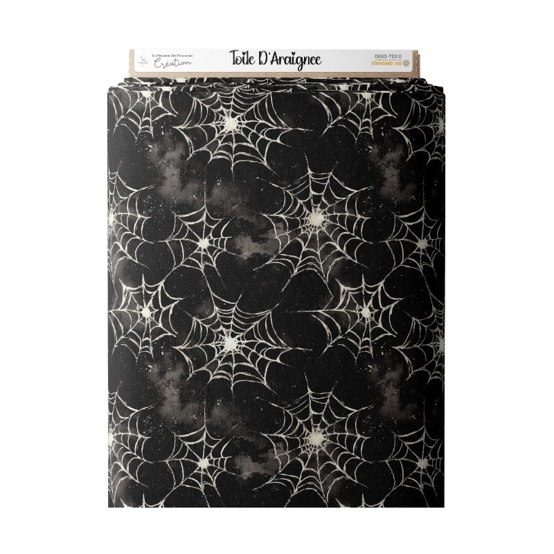 Tissu coton imprimé Toile D'Araignée  - Certifié Oeko-Tex® Mercerie des Princesses