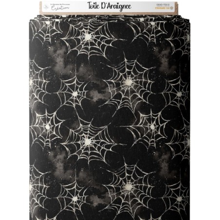 Tissu coton imprimé Toile D'Araignée  - Certifié Oeko-Tex® Mercerie des Princesses