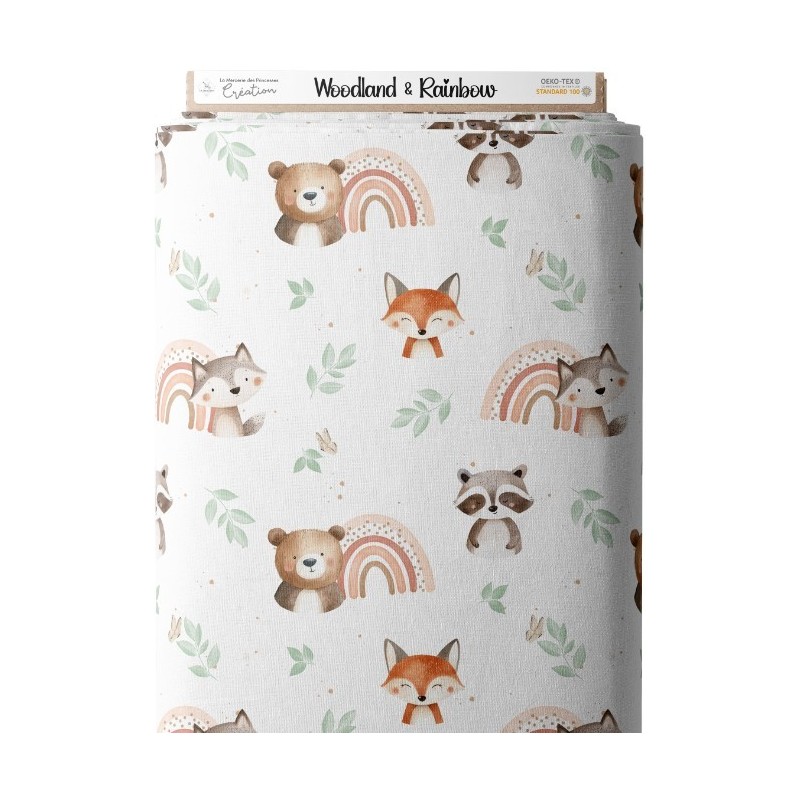 Tissu Woodland et Rainbow enfant Oeko-Tex® Mercerie des Princesses