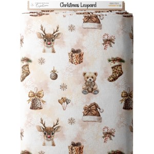 Tissu Christmas Leopard enfant Oeko-Tex® Mercerie des Princesses