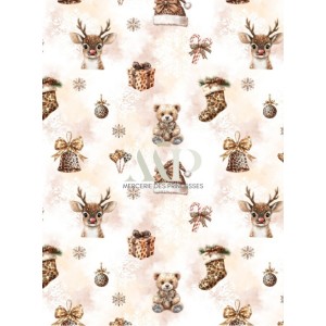 Tissu Christmas Leopard enfant Oeko-Tex® Mercerie des Princesses