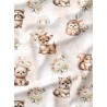  Tissu Bébé Forest Pastel Beige motif animaux de la forêt enfant Oeko-Tex® Mercerie des Princesses