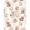  Tissu Bébé Forest Pastel Beige motif animaux de la forêt enfant Oeko-Tex® Mercerie des Princesses