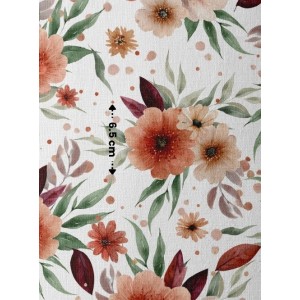  Tissu "Fleurs d’automne" – Élégance florale aux couleurs de saison Oeko-Tex® Mercerie des Princesses