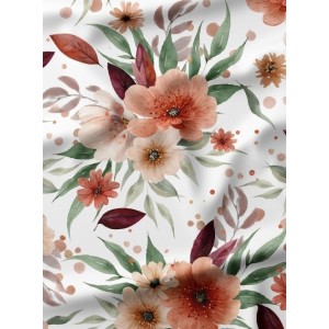  Tissu "Fleurs d’automne" – Élégance florale aux couleurs de saison Oeko-Tex® Mercerie des Princesses