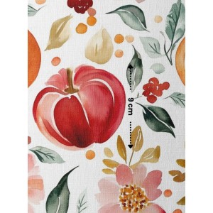  Tissu Citrouilles et Fleurs Oeko-Tex® Mercerie des Princesses