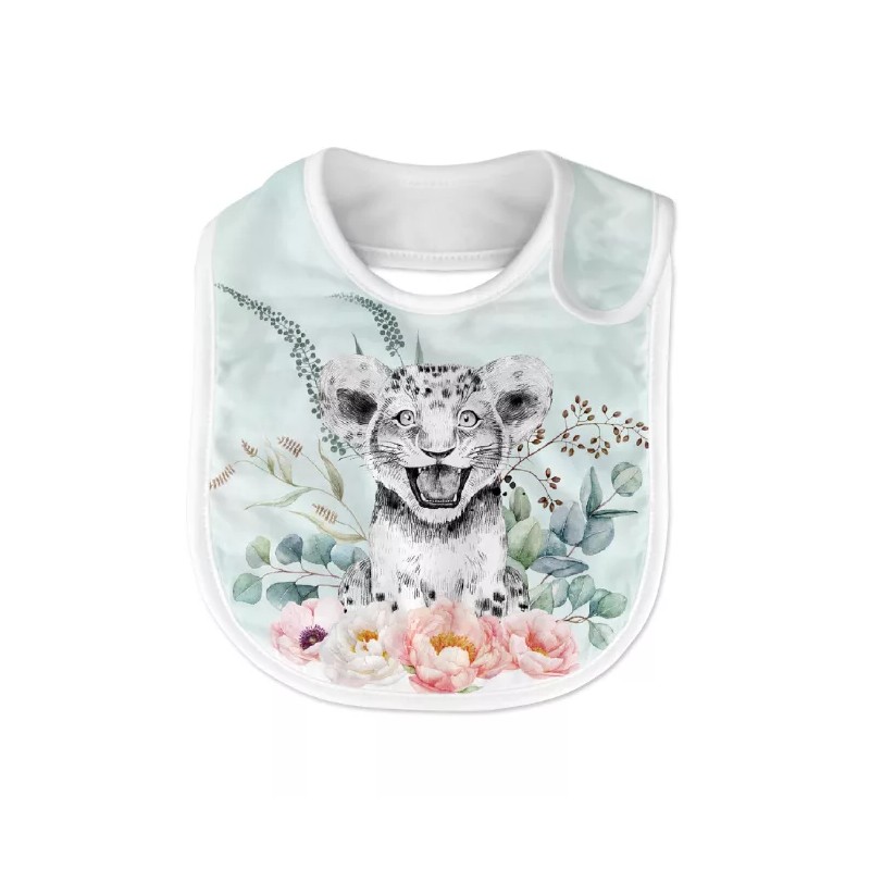 Coupon Bavoir Savane Eucalyptus – Bébé 0-3 mois – Coton Oeko-Tex® à coudre soi-même