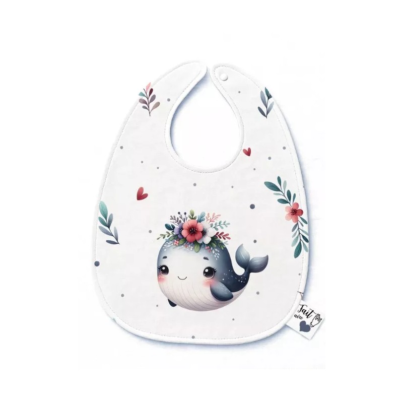 Coupon Bavoir Baleine – Bébé 3-12 mois – Coton Oeko-Tex® à coudre soi-même