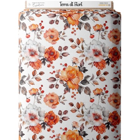 Tissu Terra di Fiori Oeko-Tex® Mercerie des Princesses