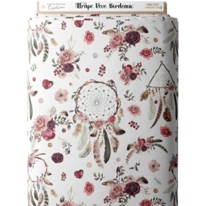 Tissu Attrape Rêve Bordeaux Oeko-Tex® Mercerie des Princesses