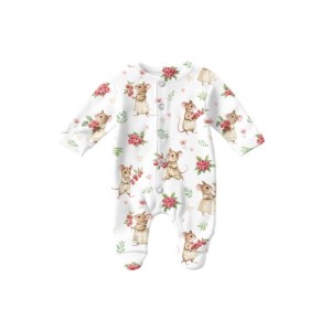  Tissu Souris et Framboises motif animal enfant Oeko-Tex® Mercerie des Princesses