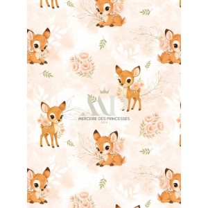  Tissu Sweet Deer motif animal de la forêt enfant Oeko-Tex® Mercerie des Princesses