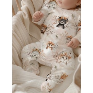  Tissu coton Animaux de la forêt d'automne enfant Oeko-Tex® Mercerie des Princesses