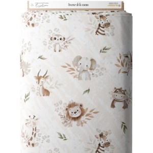 Tissu coton Douceur de la Savane enfant Oeko-Tex® Mercerie des Princesses