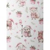  Tissu Christmas Pink motif animaux de la forêt enfant Oeko-Tex® Mercerie des Princesses