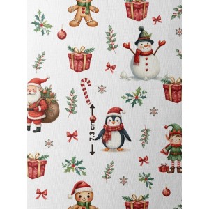  Tissu Christmas Red motif de noël enfant Oeko-Tex® Mercerie des Princesses