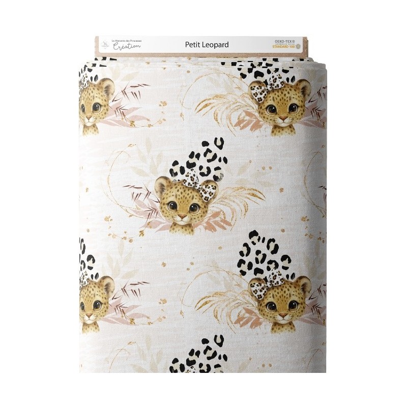 Tissu "Petit Léopard" Oeko-Tex® Mercerie des Princesses