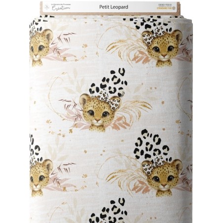 Tissu "Petit Léopard" Oeko-Tex® Mercerie des Princesses