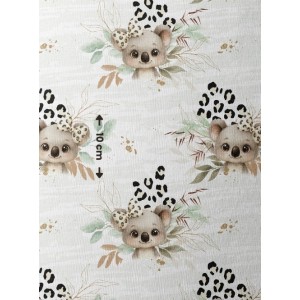  Tissu "Petit Koala Léopard" Oeko-Tex® Mercerie des Princesses