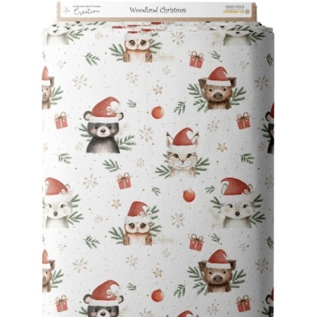 Tissu "Woodland Christmas" Oeko-Tex® Mercerie des Princesses