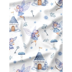  Tissu coton imprimé pour enfants Winter Fairy - Certifié Oeko-Tex® Mercerie des Princesses