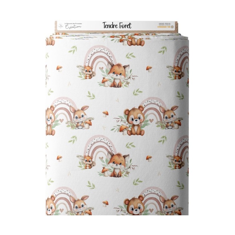 Tissu Tendre Forêt enfant Oeko-Tex® Mercerie des Princesses