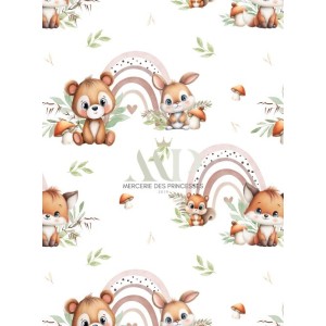  Tissu Tendre Forêt enfant Oeko-Tex® Mercerie des Princesses
