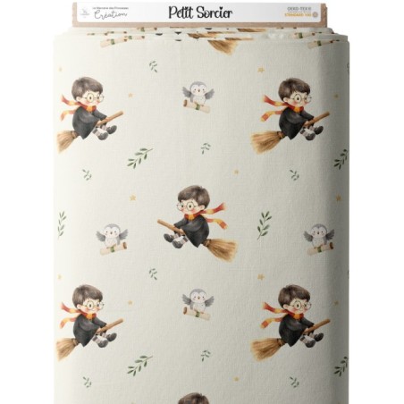 Tissu Petit Sorcier enfant Oeko-Tex® Mercerie des Princesses