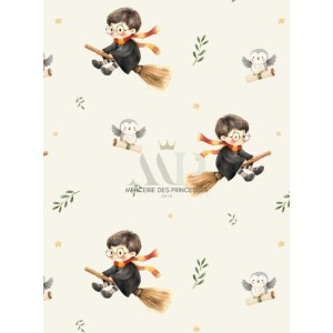 Tissu Petit Sorcier enfant Oeko-Tex® Mercerie des Princesses
