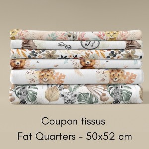 Coupons de tissu Beige Fat Quarters Coton Oeko-Tex