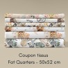 Coupons de tissu Beige Fat Quarters Coton Oeko-Tex