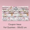 Coupons de tissu Rose Fat Quarters Coton Oeko-Tex