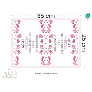 Kit création couture pochette et lingettes – Merci Maîtresse Fleurs rose – Oeko-Tex idée cadeau fin d’année scolaire Mercerie de