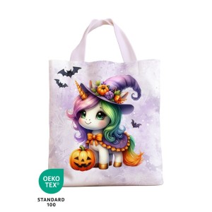 Panneau Sac à Bonbon Licorne d'Halloween Oeko-Tex® Mercerie des Princesses