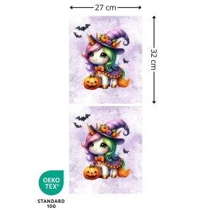  Panneau Sac à Bonbon Licorne d'Halloween Oeko-Tex® Mercerie des Princesses