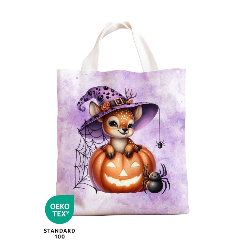 Panneau Sac à Bonbon Faon d'Halloween Oeko-Tex® Mercerie des Princesses