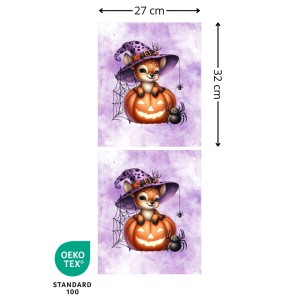  Panneau Sac à Bonbon Faon d'Halloween Oeko-Tex® Mercerie des Princesses