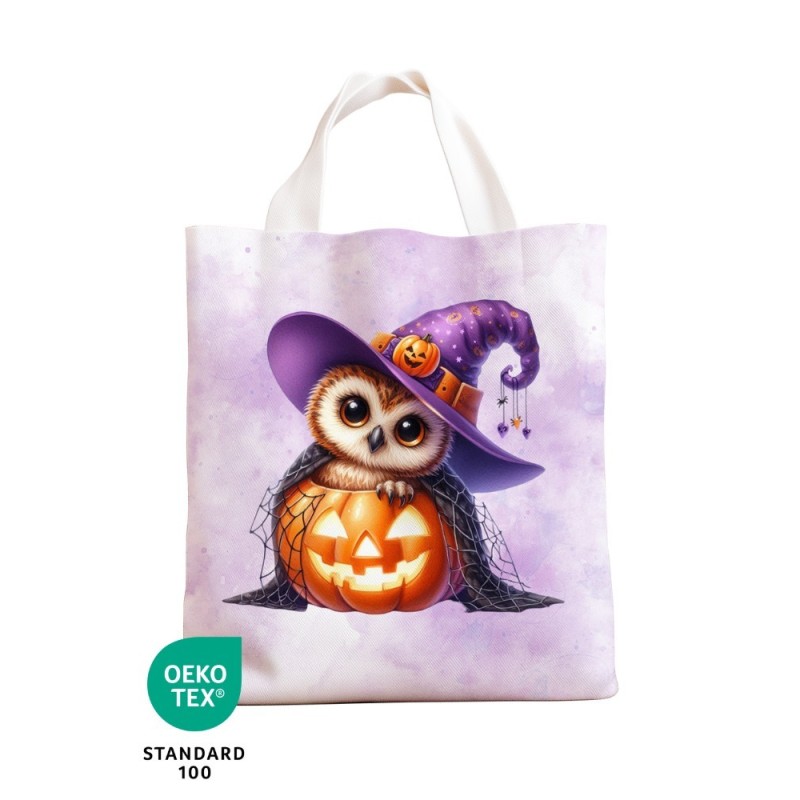 Panneau Sac à Bonbon Chouette D'halloween Oeko-Tex® Mercerie des Princesses