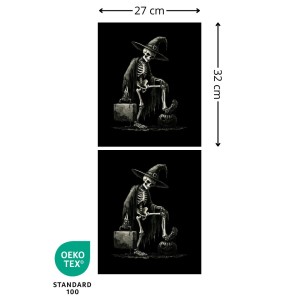  Panneau Sac à Bonbon Squelette D'halloween Oeko-Tex® Mercerie des Princesses