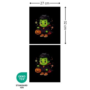  Panneau Sac à Bonbon Frankenstein Halloween Oeko-Tex® Mercerie des Princesses