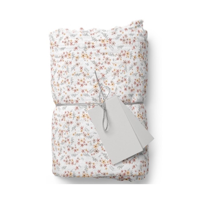 Double Gaze Imprimé Fleurs Pastels Aquarelles Mercerie des Princesses