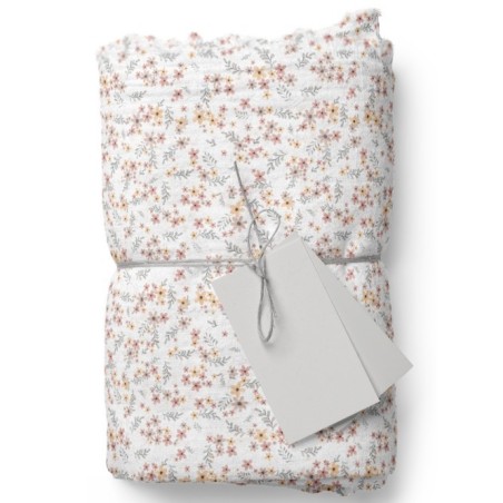 Double Gaze Imprimé Fleurs Pastels Aquarelles Mercerie des Princesses