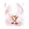 Coupon Bavoir Girafe Rose – Bébé 3-12 mois – Coton Oeko-Tex® à coudre soi-même