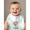 Coupon Bavoir Girafe Vert d’Eau – Bébé 3-12 mois – Coton Oeko-Tex® à coudre soi-même